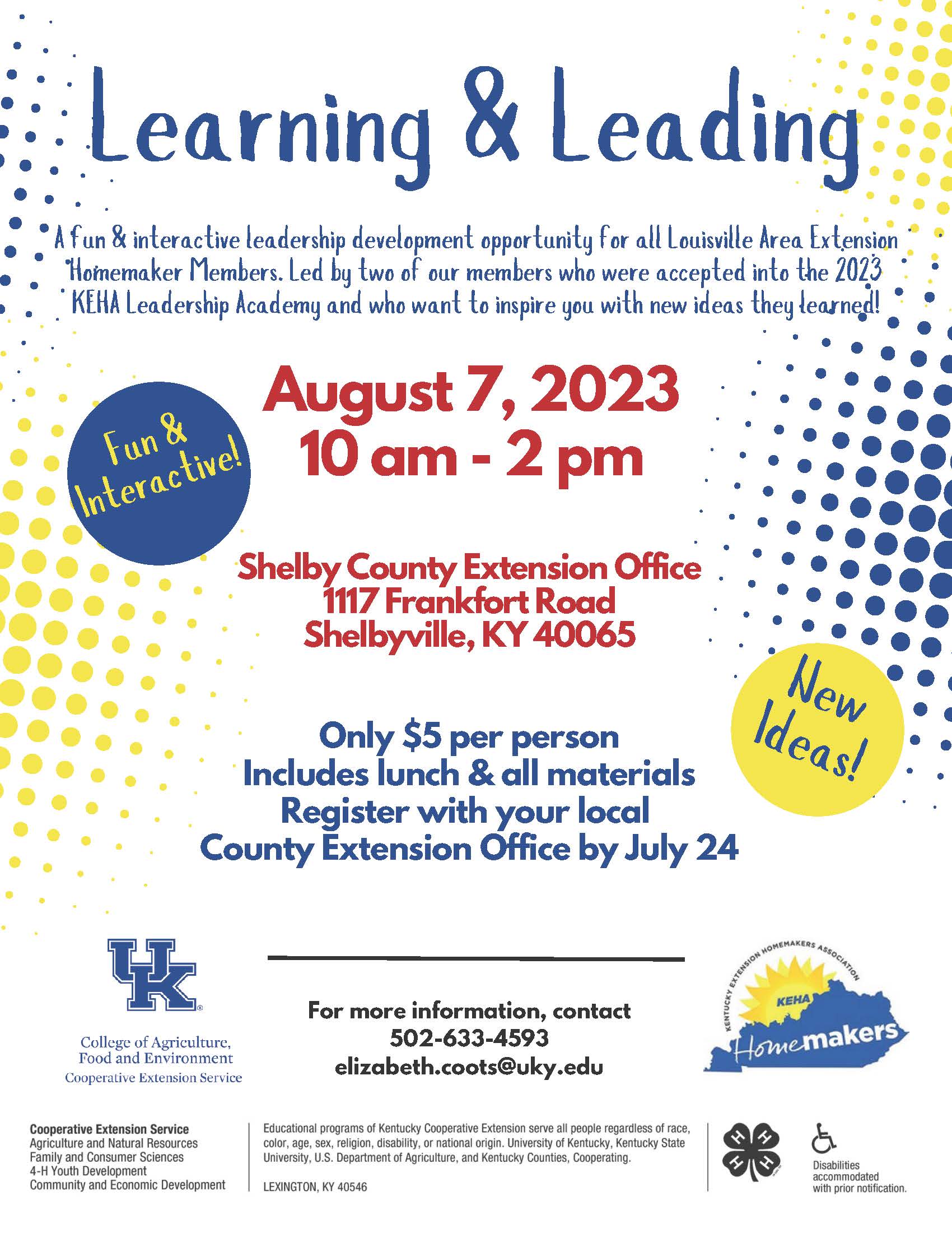 Louisville Area Leadership Event | Spencer County Extension Office