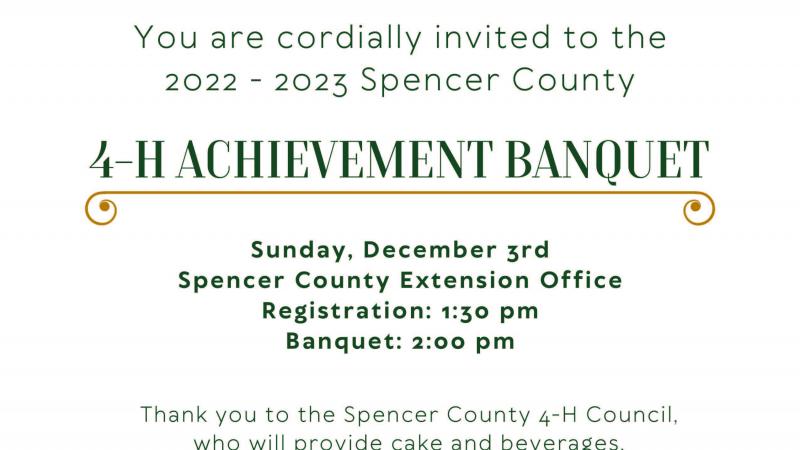 4-H Achievement Banquet flyer