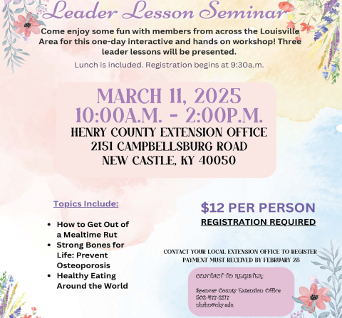 Leader Lesson Seminar Flyer