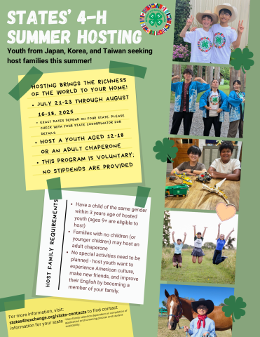 A flyer detailing information the KY States 4-H Program